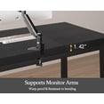thumbnail image 3 of 62.9 Inch Large Computer Desk, Gaming Computer Desk with A Modern Design, Office Computer Desk at Home, Perfect for Office Work, Gaming, Studying, and Writing, Etc., Black., 3 of 7