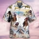 thumbnail image 3 of Camisa con estampado de vaquero occidental para hombre, blusa de manga corta con estampado de caballo en 3D, ropa masculina de gran tamaño estilo vintage, blusa informal y cómoda con cuello, 3 of 5