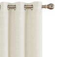 thumbnail image 2 of Cortinas opacas Deconovo con estampado de diamantes plateados, aislantes térmicos, con ojales, beige/diamante, 42 x 72 pulgadas, para ventanas de dormitorio, 2 of 6