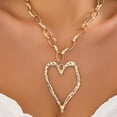 thumbnail image 2 of NICKSUN Y2k Large Hollow Heart Necklaces for Women Big Chunky Heart Pendant Necklace Exaggerated Layered Double Hearts Gold/Silver Beaded Choker Necklace Dainty Statement Jewelry Gift, 2 of 8