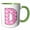 Green/White, variant on 3drose, Cute Pink on Pink Hearts Monogram Initial D, 11oz Two-tone Yellow Mug