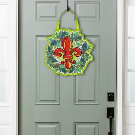 Holiday Fleur De Lis Door Decor