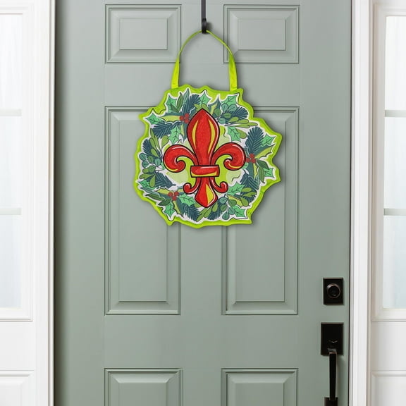 Holiday Fleur De Lis Door Decor