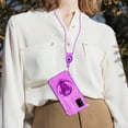 thumbnail image 6 of Fyxkocm for Samsung A71 5G Case with Butterfly Stand Compatible with Magsafe, Women Girls Bling Luxury Glitter Clear Phone Case Shockproof Protective Cover for Galaxy A71 5G, Purple, 6 of 9