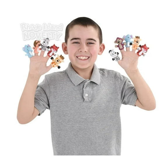 2'' Zoo Animal Finger Puppets - 12 Piece Assortment