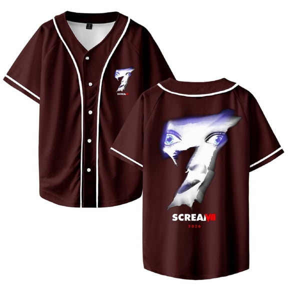 Scream 7 Ghostface New Movie Merch Baseball Jacket And Unisex Fashion V-neck Button-up T-shirt