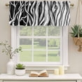 thumbnail image 3 of 2 Pack Valances for Windows, Black White Striped Window Valances for Living Room/Bedroom/Bathroom, Farmhouse Stripes Modern Abstract Art Light Filtering Kitchen Curtain Valance 60"W x18" L, 3 of 9