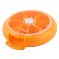 thumbnail image 3 of Unique Bargains Household Cute Fruit Style Button Rotate Weekly Medicine Pill Box Case Orange, 3 of 4