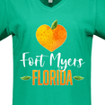 thumbnail image 4 of Inktastic Fort Myers Florida Orange in Heart Women's V-Neck T-Shirt, 4 of 5