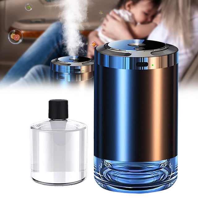 Smart Car Air Car Air Diffuser With Starry Sky Projection And Perfume Rechargeable Car Aroma Diffuser Mode Adjustable Auto On/Off Intelligent Car Diffuser 50Ml,Vaporizer For Congestion