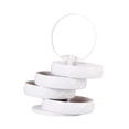 thumbnail image 2 of Jewelry Box 360 Degree Rotation Jewelry Organizer for Ears Bracelet Wife White, 2 of 8