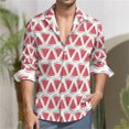 thumbnail image 1 of Camisa de negocios estampada de línea para hombre, ropa informal de tela cómoda de alta calidad, talla grande, nueva moda de verano, 1 of 6