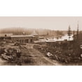 thumbnail image 3 of Watkins, Carleton 14x10 Black Modern Framed Museum Art Print Titled - Oswego Iron Works, Willamette River, Oregon, 1867, 3 of 5