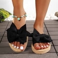 thumbnail image 3 of HomeDM Women's Flat Sandals Espadrilles Cross Strap Open Toe Slide Sandals Dressy Slip On Summer Beach Sandals Size 6, 3 of 8