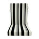 thumbnail image 1 of Cojín para silla con respaldo alto para uso exterior, cojín para muebles de patio, suave, Raya blanca y negra, 1 of 8