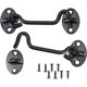 thumbnail image 1 of Ganchos para pestillo de puerta MACHAO Acero inoxidable Negro 10 cm 2 unidades, 1 of 5