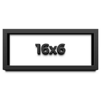 7x14 Shadow Box Frame Black | 1 inches Deep Real Wood Contemporary ...