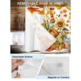 thumbnail image 3 of No Hook Cloth Fabric Shower Curtain with Snap in Liner, Thanksgiving Waterproof Shower Curtains Set with See Through Top Window, Orange Green Pumpkin Fall Maple Leaves Bath Curtains Shower 66"x72", 3 of 6