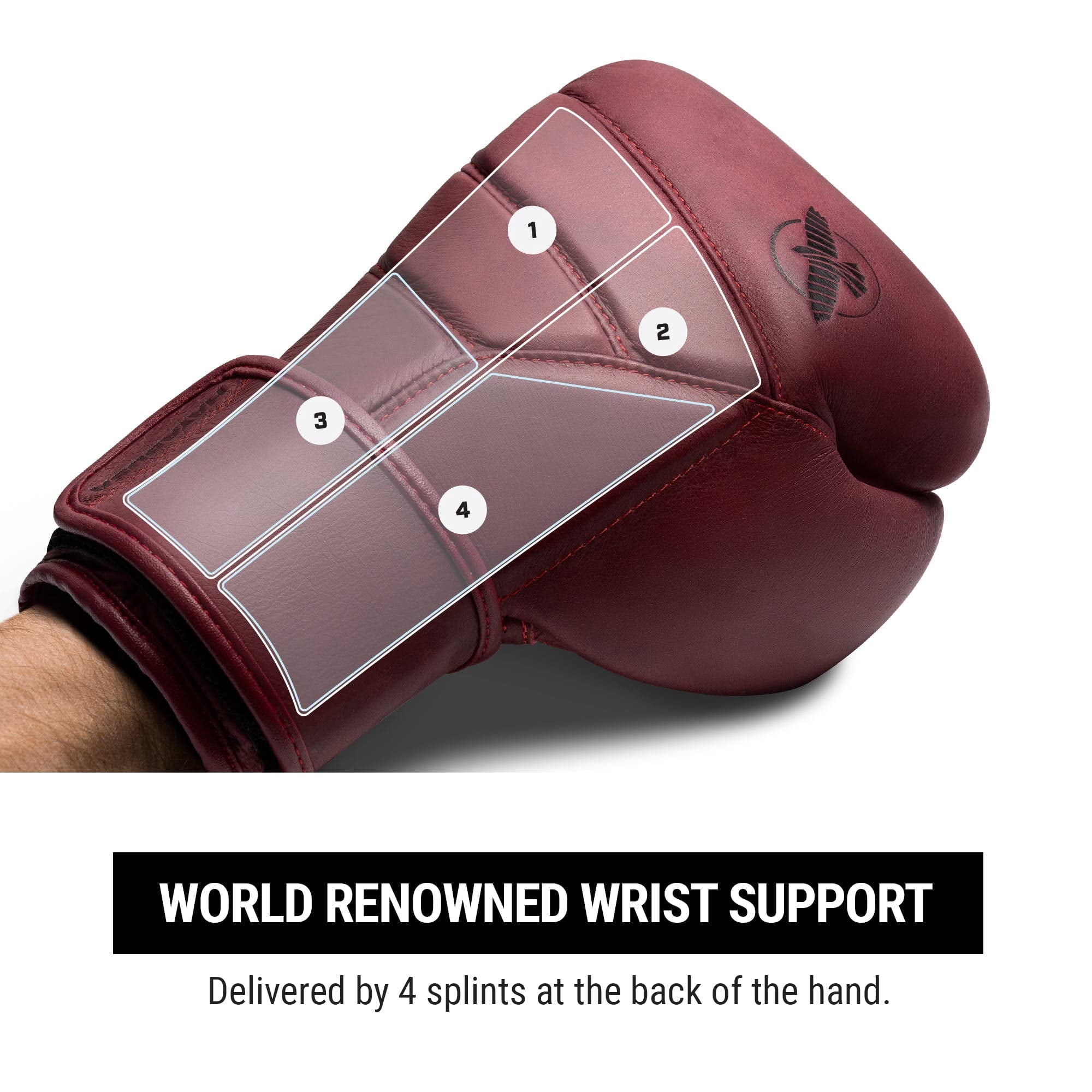 Hayabusa T3 LX Leather Boxing Gloves Men and Women for Training Sparring Heavy Bag and Mitt Work - Crimson, 14 oz