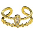 thumbnail image 2 of Jinsinto Double Open Ring Diamond Ring Jewelry, 2 of 5
