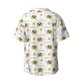 thumbnail image 6 of Lsque Sea Turtle Basking in the Sun print Men's Cuban Collar Short Sleeve Shirt Summer Beachwear Casual Button Down Fashionable Vacation Leisure Shirt-X-Large, 6 of 7