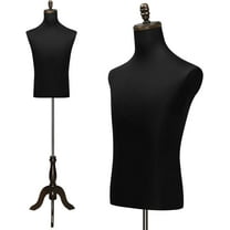 Bonnlo Male Black Mannequin Dress Form with Adjustable Height Sturdy Tripod