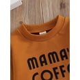 thumbnail image 5 of Infant Baby Boys Girls Outfits Crewneck Sweatshirt Mama's Coffee Date Letter Pullover Sweater Fall Winter Clothes, 5 of 8