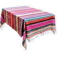 thumbnail image 1 of Lunfar Large Handwoven Mexican Tablecloth - 150 x 213 cm - Cotton, 1 of 5
