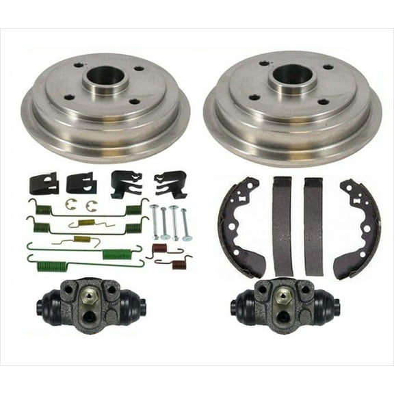 Rear Brake Drums Shoes Spring Kit Wheel Cylinder for Geo Metro 2 Door 95-97