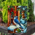 thumbnail image 2 of America Forever Winter Blue Jay Squirrel Double Sided Garden Flag 12.5 x 18 inch Holiday Window Bird Wildlife Outdoor Seasonal Decorative Yard Banner, 2 of 4