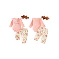 thumbnail image 2 of Conjunto de Acción de Gracias para bebé niña: pelele de manga larga, pantalones de pavo y diadema., 2 of 9