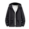thumbnail image 2 of Weiqiqre Mens Sun Protection Clothing For Summer Lightweight Solid Color Long Sleeved Hooded Casual Jacket/jacket, 2 of 9