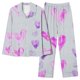 thumbnail image 1 of Puntoco Conjunto de pijama cómodo para mujer, conjunto de pijama informal de manga larga con estampado a la moda para mujer, 1 of 5
