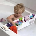thumbnail image 2 of Support d'Étagère Réglable Baignoire Plateau de Baignoire Extensible Table de Rangement en Plastique pour Baignoire Étagère de Baignoire pour Jouets d'Enfants Bouteille de Shampoing Bric-à-Brac Support de Jouets de Bain, 2 of 8