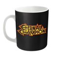 thumbnail image 1 of Eternal Champion - Taza Diseño Logotipo (Blanco, Negro, Amarillo), 1 of 2