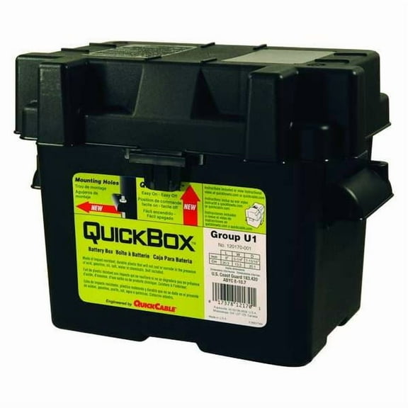 Quickcable Battery Box,Black,10-63/64" Lx7-39/64" W 120170-360-001