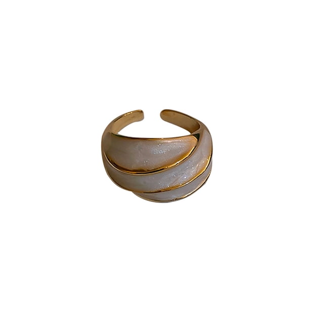 Qarigey Anillo femenino Aleación de zinc Moda decorativa Apertura Nudillo Anillos Navidad Novia Joyería Accesorio Compromiso Ropa, zapatos y accesorios Miscelánea Weiß Qarigey AP011384-01