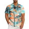 thumbnail image 2 of Zylanna Men's Hawaiian Shirts, Short Sleeve Quickly Dry Casual Turndown Collar Summer Beach Button Down Shirts Yellow Size M, 2 of 6