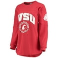 thumbnail image 2 of Women's Pressbox Crimson Washington State Cougars Edith Long Sleeve T-Shirt, 2 of 3