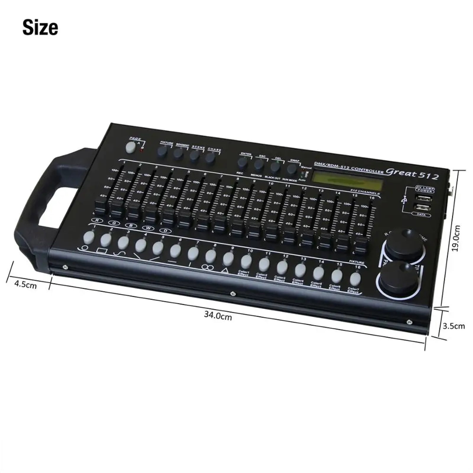 512 Channel DMX Controller DJ Equipment DMX 512 Console Stage Lighting For LED Par Moving Head Spotlights DJ Light Control ,Precision Control and Adjustment