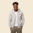thumbnail image 3 of Dalix Pixel Heart Embroidered Zip Hoodie Fleece Long Sleeve Pocket Warm Soft Mens in Silver 2XL XX-Large, 3 of 5