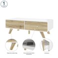 thumbnail image 6 of Bestar Alhena 48W Coffee Table in uv white & sandy brown oak, 6 of 13