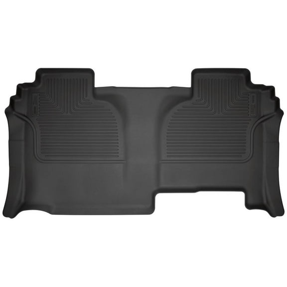 Husky Weatherbeater 2nd Row Floor Mat Fits 2019-2025 Chevy Silverado/GMC Sierra 1500-3500 Double Cab Black 1 Pc