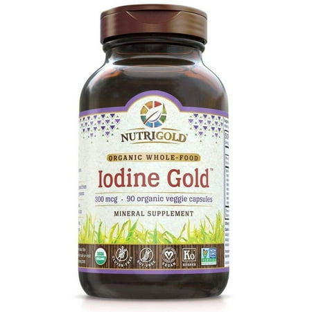 NutriGold Iodine 300 mcg Organic Whole Food Mineral 90 Veggie