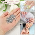 thumbnail image 3 of Uxcell Piedras de strass redondas de fondo plano, gemas de cristal de fondo plano para manualidades DIY, decoración de ropa y arte de uñas, plata SS16, 3 of 7