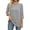 Gray, variant on Womens 3/4 Sleeve Sweaters Crewneck Ribbed Knit Pullover Tops Casual Basic Jumpers Fall Clothes Spring Everyday Wear Beige L
