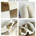 thumbnail image 5 of Fluffy Plaid Tote Bag for Women Large Plush Work Travel Handbag Faux Fur Hobo Shoulder Bag Y2k Furry Purse, 5 of 6