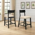 thumbnail image 2 of Hillsdale Furniture Knolle Park Wood Counter Height Stool, Set of 2, Black, 2 of 14