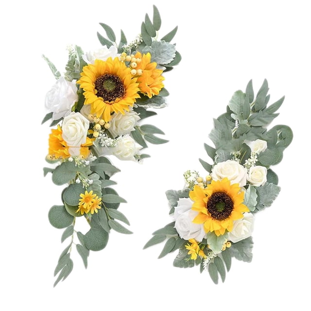 Guirnalda de rosas artificiales estilo rústico para centro de mesa, para decoración de pared, opción 5 Opción 5E