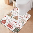 thumbnail image 2 of Yayeee Bath Rug for Bathroom Floor Non Slip Rectangle Fluffy Soft Absorbent Mat, 16"x24", Red Nordic Christmas House, 2 of 7